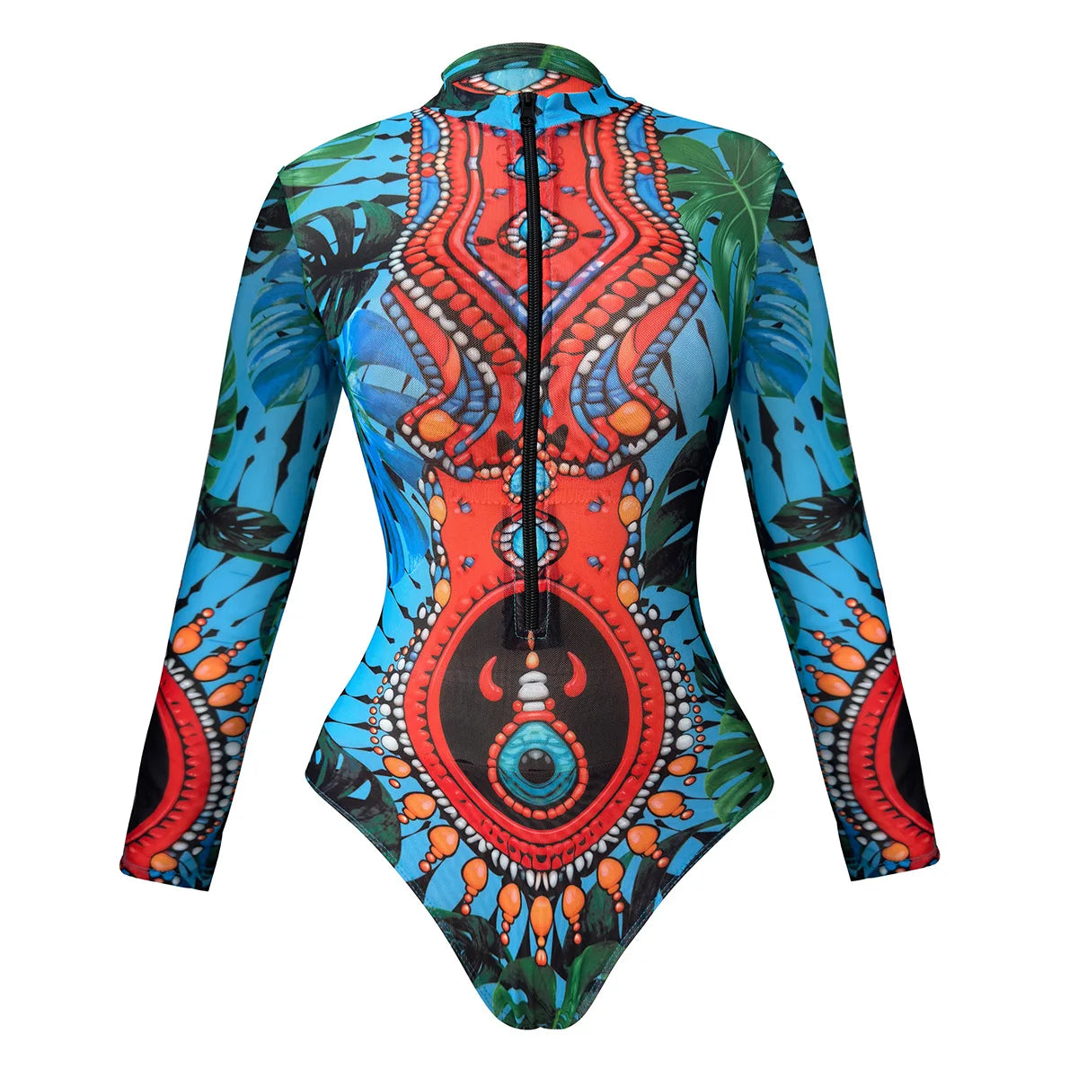 One Piece Sun Protection Swimwear 2026 Women Long Sleeved Print Swimsuit Female Sports Bathers Swimming Bodysuit Beach купальни