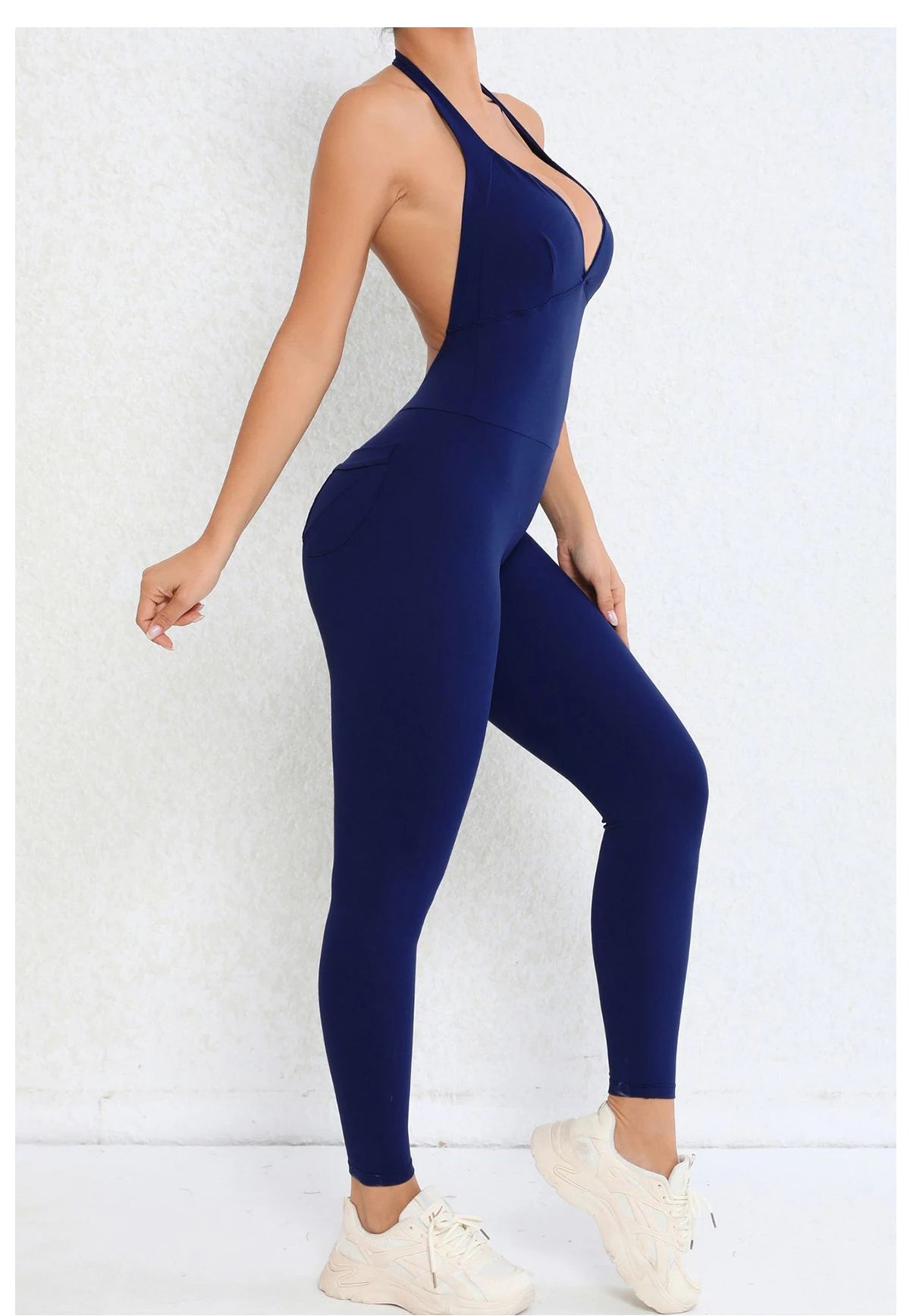 Backless Gym Jumpsuit Sport Overalls Women Nylon Yoga Workout Clothes for Women Fitness Clothing Gym Sets Womens Outfits