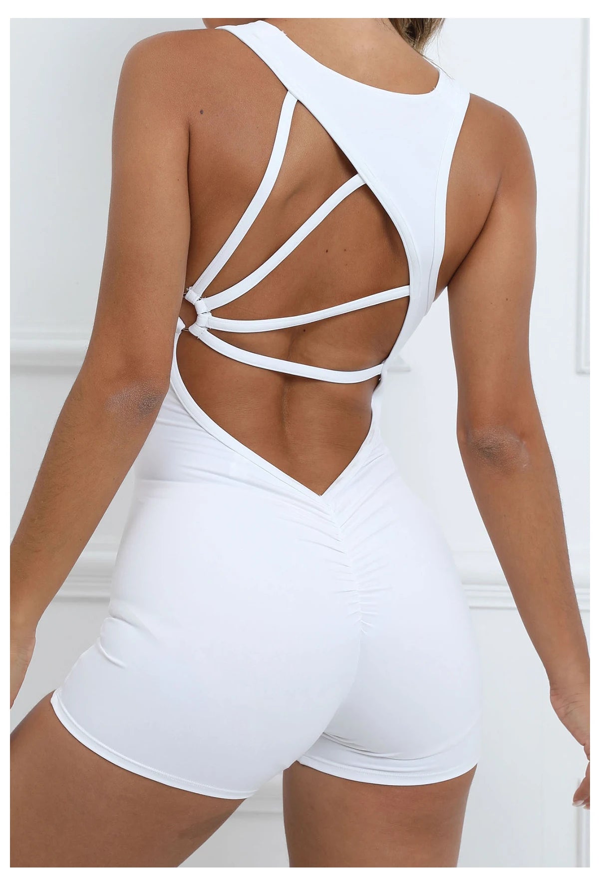 Padded Jumpsuit Sport Women Yoga Bodysuit Fitness Wear Gym Sportswear High Elastic Workout Running Clothes
