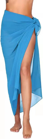 Women's Beach Long Skirt Chiffon Swimsuit Coverups Summer Bikini Wrap Sheer Scarf for Swimwear Cover Ups Sexy Bikini Wrap Shawls
