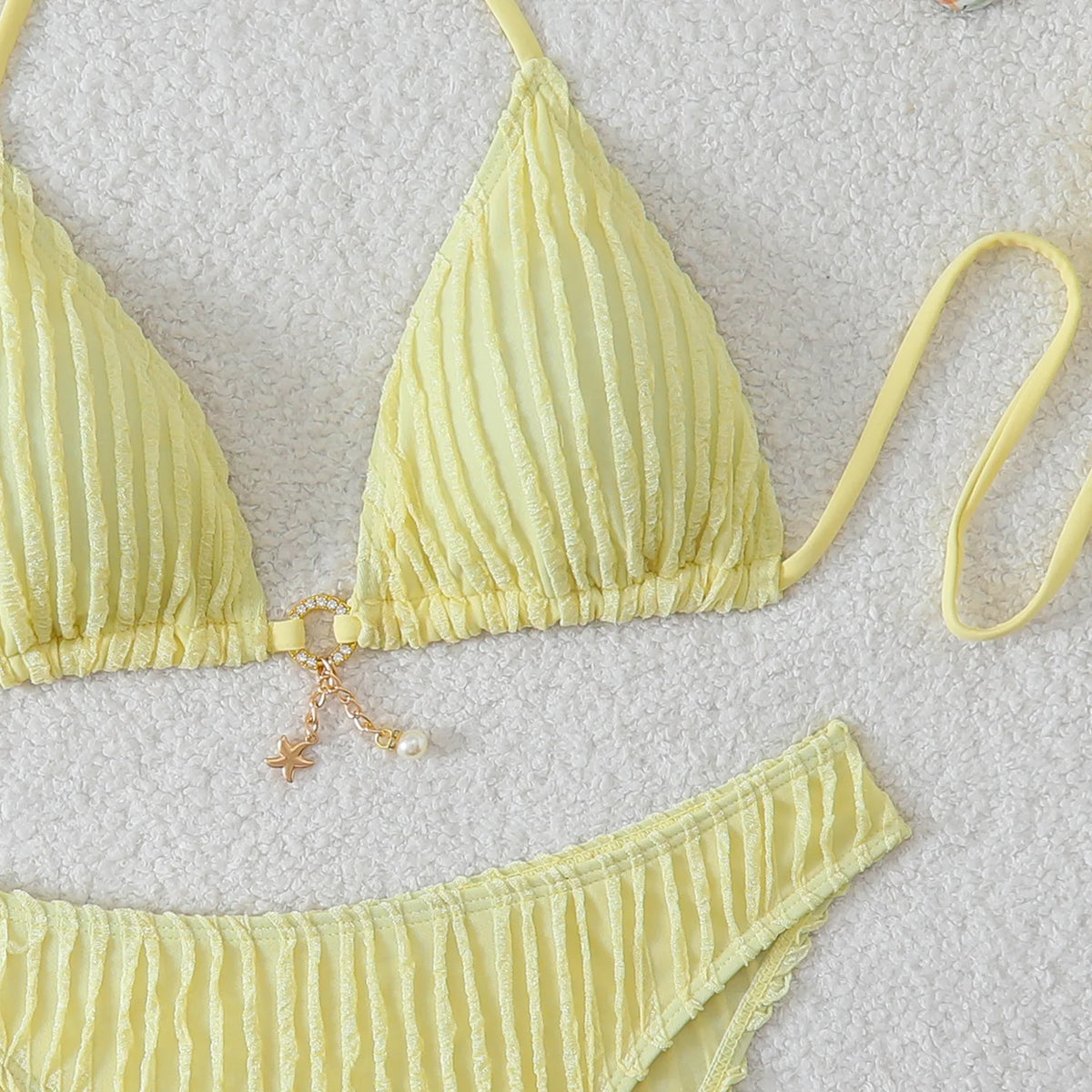 Sexy Blue White Yellow Strings Bikini 2026 Women Swimsuit Female Swimwear Thong Bikinis Set Brazilian Beach Bathing Suit Biquini