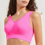 Women Seamless Underwear Sports Tank Female Plus Size Bras Non-wire No-pads Crop Top Sexy Lingerie Solid Color Camisole S-5XL
