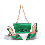 Doershowbeautiful High Quality African Style Ladies Shoes And Bags Set Latest gold Italian Shoes And Bag Set For Party HMA1-4