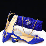 Doershow hot selling purple Shoes and Bags To Match Set Italy Party Pumps Italian Matching Shoe and Bag Set for Party! 81-21