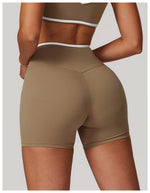 Yoga Shorts Women Fitness Shorts V-shaped Waist Running Cycling Shorts Breathable Sports Leggings High Waist Workout Gym Shorts