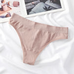 1PC Seamless Thongs Women High Waist Panties Sports Underwear Ladies Sexy Lingere Comfortable T-back Panty Women G-string