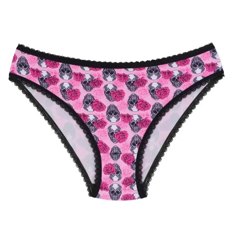 Halloween New Style Women's Briefs Lace Sexy Low-Waisted Seamless Invisible Girl's Underwear Soft Breathable Panties For Party