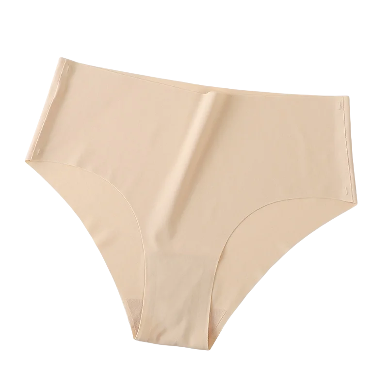 2Pcs/Set Ice Silk High Waist Briefs Panties Women Stretch Underwear Seamless Panties Female Underpants Sexy Lingerie XS-XL