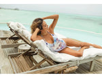 Sexy One Piece Swimsuit Swimwear Women Flower Fox Print Cross Back Straps Backless V-neck Beachwear Bathing Suit Banadores Mujer