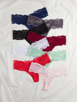 10pcs/set New Style Women's Sensual Intimate Panties Low-Rise Multi-Color Lace Trim Sexy Soft Breathable Skin-Friendly Underwear