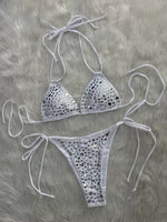 DEKA Luxury Black Diamond Bikini Women Sexy Rhinestone Push Up Mini Swimsuit Brazilian Beach Bathing Suit Thong Swimwear Biquini