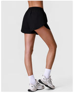 Breathable Yoga Tennis Shorts Women Anti Glare Belt Lined Sports Pants Outwear Quick Drying Training Running Fitness Shorts