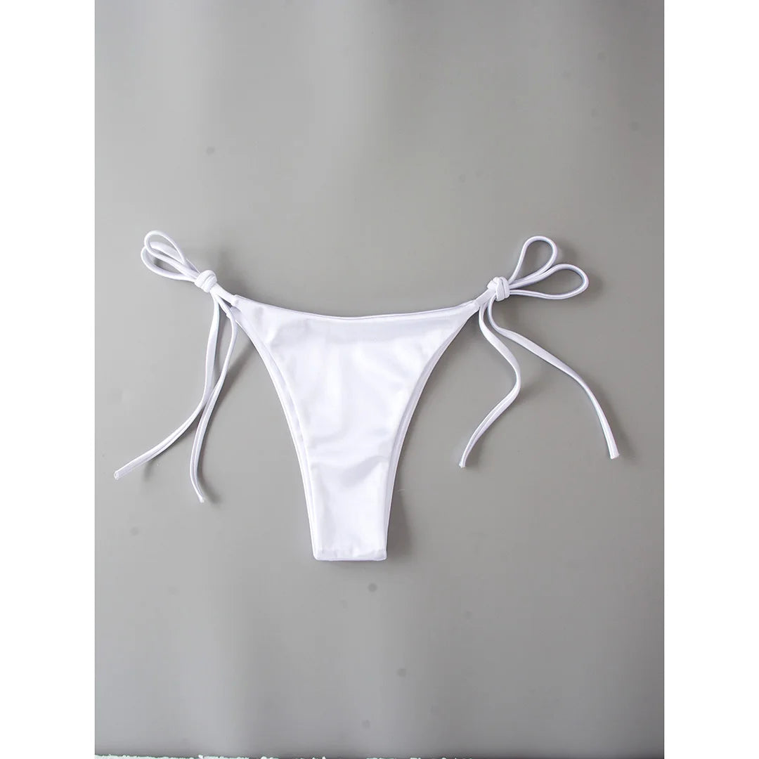Sexy 13 Colors Halter Satin Brazilian Bikini Women Swimwear Female Swimsuit Two-pieces Bikini set Bather Bathing Suit Swim V4966