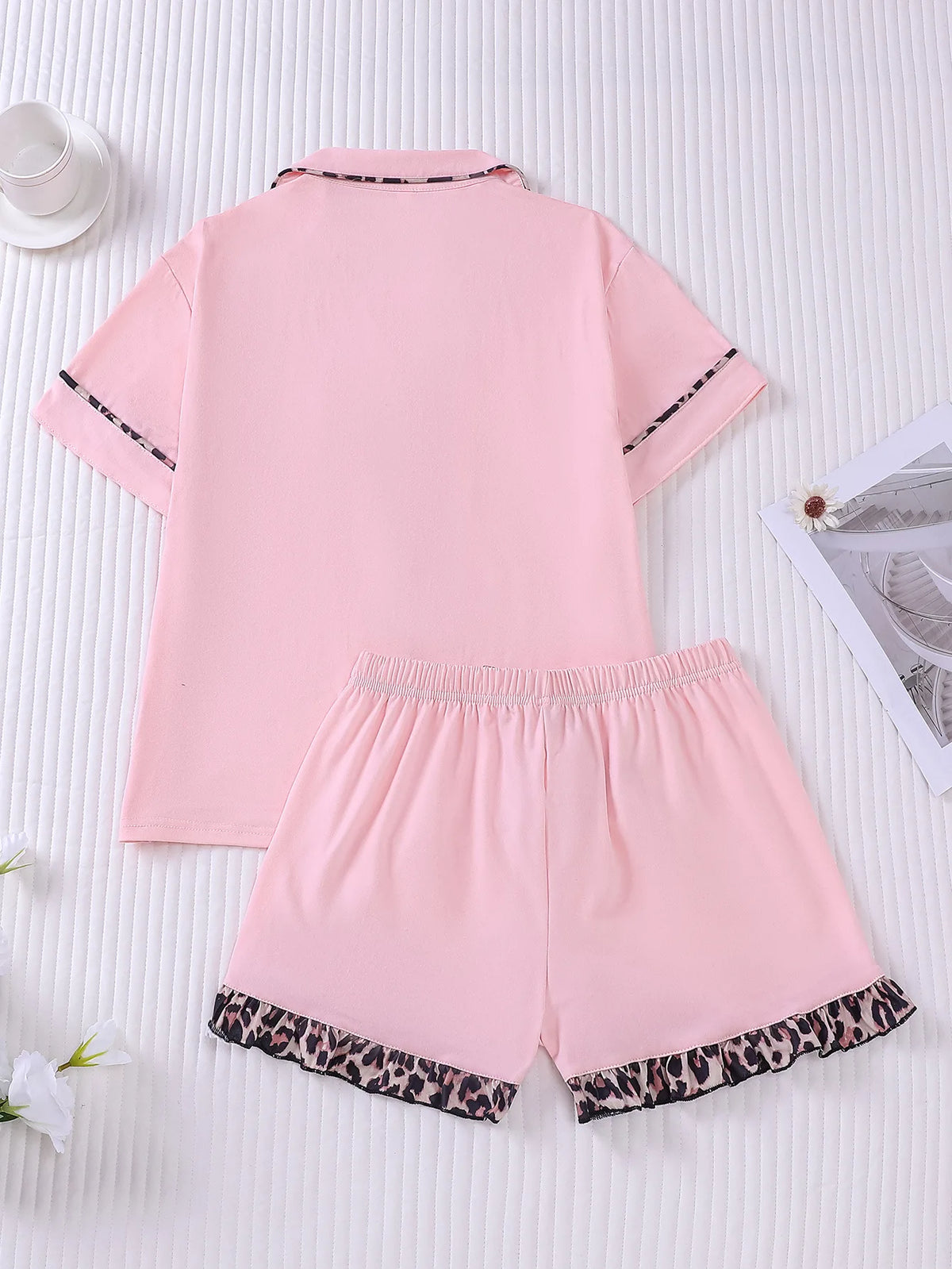 Women's Sleepwear 2026 New Summer Comfortable Pajamas Sets for Women Lapel Homewear Short Sleeve Shorts Set Pijamas Pajamas Set