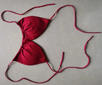 Summer Sexy Bikini set Push-up padded Bra Thong Split Swimwear Female Bandage Bathing Suit Adjustable Lacing Swimsuit Solid