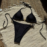 Sexy Micro Bikini 2026 Mujer Women Orange White Metal Ring Ornament Push Up Swimsuit Brazilian Beach Bathing Suit Thong Swimwear