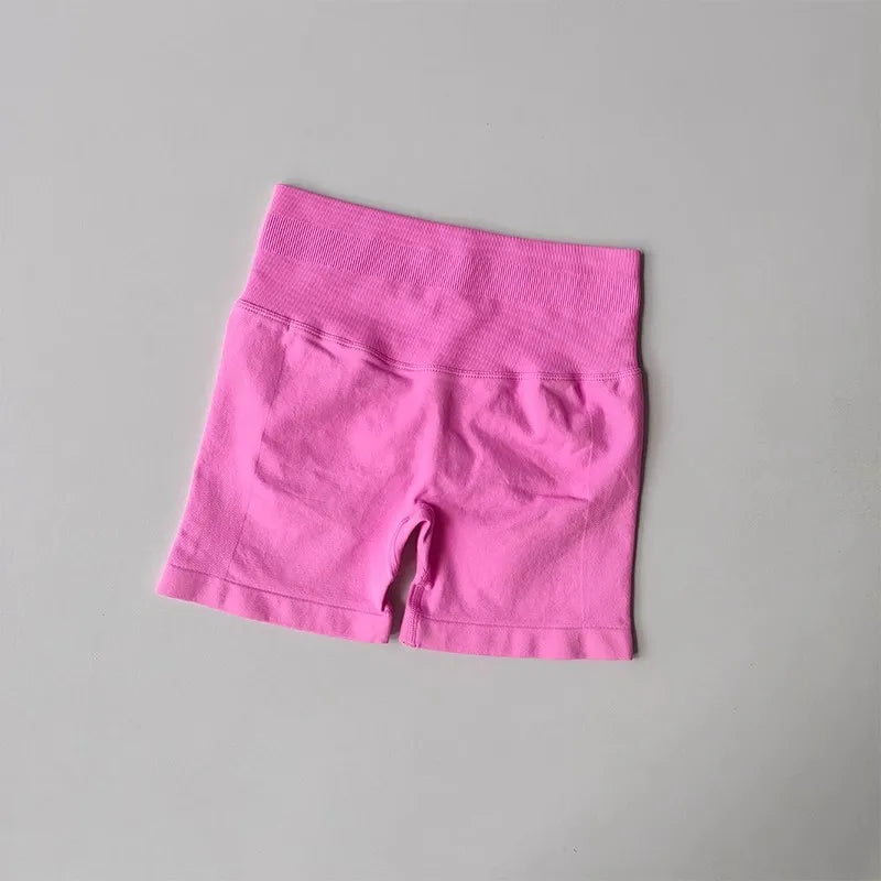 Women's High-Waisted Yoga Sports Shorts Summer Stretch Hip-Lifting Abdominal-Tightening Fitness Three-Part Shorts