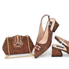 doershowbeautiful Italian Shoes And Bag Sets For Evening Party With Stones Italian Leather Handbags Match Bags!HGH1-1