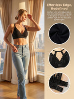 Women's beautiful back lace bra without steel ring bra without padding black women's underwear sexy Lingerie MR3495