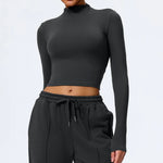Hearuisavy Summer Women's Fitness Long Sleeved Shirt Lightweight Gym Workout Top Breathable Quick Drying Yoga Clothing Sportwear