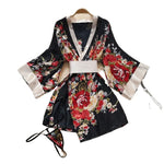 Cosplay Costume Japanese Style Kimono With Apron Ruffle Cosplay VacationPerfect Halloween Outfit Halter Dress Set Outfit Style