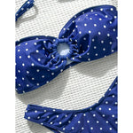 XS - L Polka Dot Bandeau Brazilian Bikini Women Swimwear Female Swimsuit Two-Pieces Bikini Set Bather Bathing Suit Swim V7711