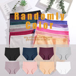3Pcs women cotton High Waist underwear breathable Striped Panties Female Plus Size Solid Color Briefs comfortable Lingerie S-XXL