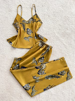 2026 New Women's Pajamas Set Zebra Print Sleeveless V-Neck Camisole Long Pants Sleepwear Set Comfortable Lounge Wear