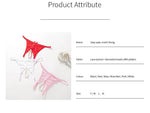 Hot Sexy Mesh Hollow Female Lingerie Transparent Crotchless Women Lace Open Crotch Beading Panties Underwear Erotic Costume