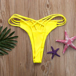 Women Cross Strap Swimwear Sexy Bikinis Bottom Fashion Swimsuit Bikini Panties Cheeky Thong Bikini Bottoms Swim Trunks
