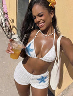 DEKA New Starfish Halter High Waist Bikini Set Female Yellow Sequin Swimsuit Women Swimwear 2 Piece Bikini Shorts Bather Bathing