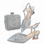 doershow beautiful Italian gold Shoes And Bag Sets For Evening Party With Stones Italian Leather Handbags Match Bags! HTG1-9