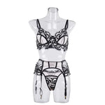 Toucheart Sexy Lingerie Set Mesh Lace Patchwork Sexy Underwear with Ring Waist Seal Women's Underwear Exotic Style Sexy Suit New