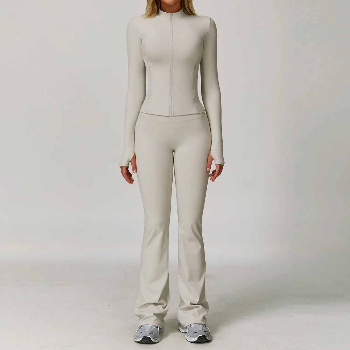 2/3PCS Yoga Suit Women Tracksuits Gym Clothes Workout Flared Pants Zipper Long SleeveAthletic Wear Female Sports Yoga Clothing