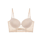 U-Shaped Large Backless Bra for Women with Big Busts, Minimizing, Gathering, Anti-Sagging, Sexy Lace, Invisible, Thin, Beautiful Back, Plus Size Bra