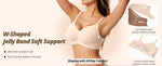 Women's Jelly Wire-Free Seamless Bra Solid Color Thin Molding 3/4 Cup Push-Up Seamless Bra Soft Support Comfortable Underwear