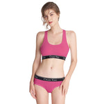 Fashion Letter Print Top Sexy Beauty Back Tube Top Women's Underwear Set Breathable Seamless Female Lingerie Suit