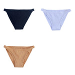3Pcs/Set Women's Cotton Low-Rise Briefs with Mesh Side Panels Brazilian Panties Sexy Lingerie Comfy Breathable Underwear M-XL
