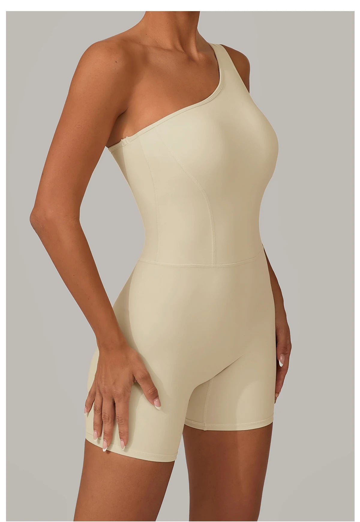 One Shoulder Women Sports Jumpsuit Sleeveless Yoga Rompers Backless Sportswear Women Workout One Piece Bodysuits Female