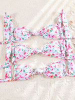 Miyouj Glitter Fabric Bikinis 2026 Sexy Bikini Set Folds Swimsuit Female Halter Bathing Suit Women Swimwear New Beachwear