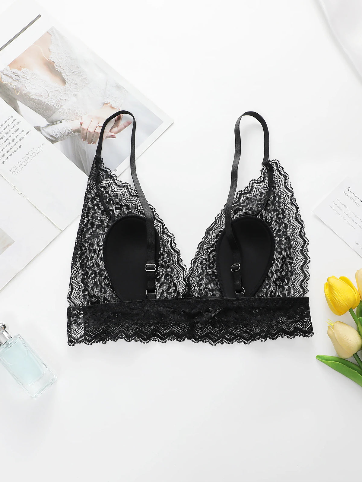 Sexy Lace Deep V Bralette for Women Casual Beach Wear bra Y2K Aesthetic Crop TopSummer Vacation Outfit Lingerie bra A2375