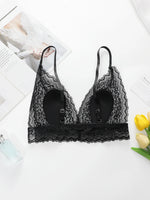Sexy Lace Deep V Bralette for Women Casual Beach Wear bra Y2K Aesthetic Crop TopSummer Vacation Outfit Lingerie bra A2375