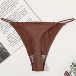 1PC Women Thongs Seamless G-String Panties High Leg Cut Sexy Lingerie Low Waist Underwear Female T-Back M-L