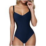 Black One Piece Swimsuit Women Swimwear 2026 New Solid Lace Up Bodysuit Monokini Sexy Slim Thong Brazilian Beach Bathing Suit XL
