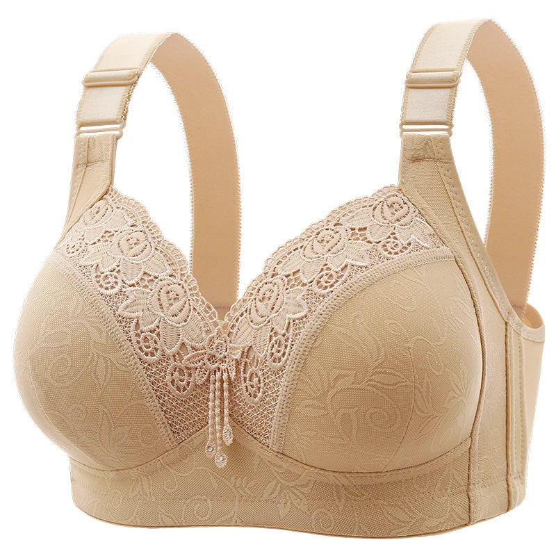 Womens Lace Bras Ultra-Thin Perspective Bralette Deep V Bra Sexy Lingerie Tops Plus SizeCup Mom's underwear active bra