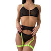 See Through Lingerie Set Temptation Sexy Underwear Lace Transparent Exotic Sleepwear Women Bra And Panty Garter Kits