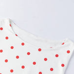 Women Dot Print Tank Tops Summer Crew Neck Sleeveless Classic Slim Fit Crop Vest