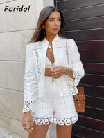 Foridol Embriodery Lace Cotton Blouse Shirt Women V Neck Vintage Hollow Out Tops Autumn Winter Casual Office Ladies Blouse Blusa