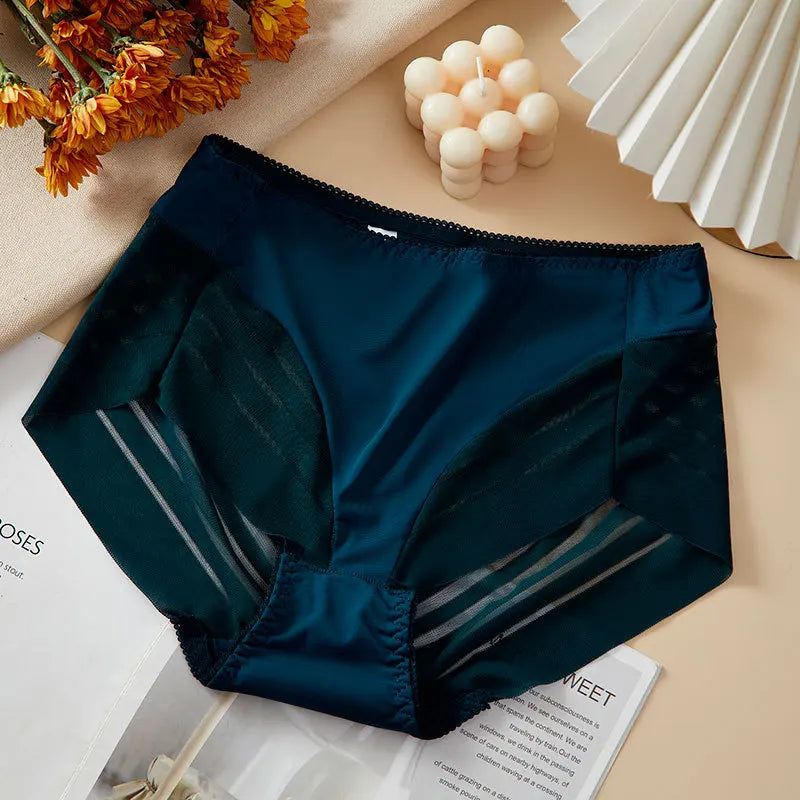 1 Pcs Women Panties Plus Size 3XL 4XL High Waist Sexy Hip Lift Briefs Seamless Lace Breathable Solid Silk Panty Female Lingerie