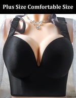 Wireless Push Up Bras for Women Full Coverage Solid Underwear Female Adjustable Plus Size Lingerie 38 40 42 48 50 C D E